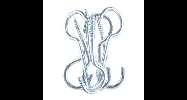 Deltafix Schroefhaken - 32x - verzinkt metaal - 40 mm - ijzerwaren