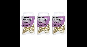 Deltafix Schroefogen - 18x - verzinkt metaal - 30 x 14 mm - ijzerwaren