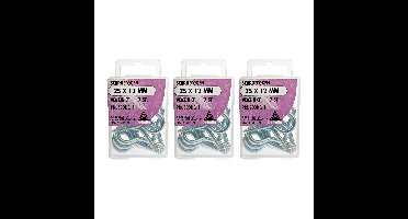 Deltafix Schroefogen - 21x - verzinkt metaal - 25 x 12 mm - ijzerwaren