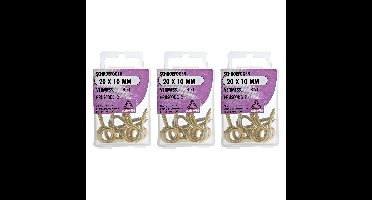 Deltafix Schroefogen - 24x - verzinkt metaal - 20 x 10 mm - ijzerwaren