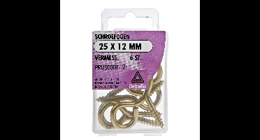 Deltafix Schroefogen - 6x - verzinkt metaal - 25 x 12 mm - ijzerwaren