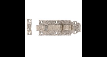 Deltafix schuifslot/hangslotschuif - 1x - 12 x 4.5cm - RVS - deur - schutting - hek