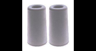Deurbuffer - 2x - deurstopper - grijs - rubber - 75 x 40 mm - schroefbevestiging