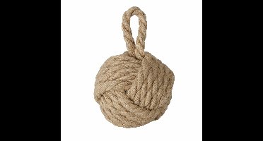 Deurstopper knoop - 1.5 kilo - bruin - jute - 23 x 15 cm