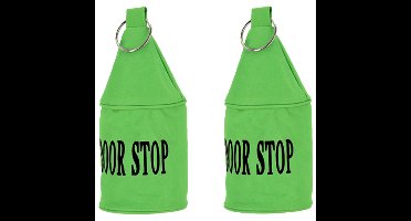 Deurstopper Neon - 2x - 2,5 kg - canvas - groen - 13 x 13 x 28.5 cm