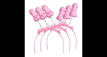 Diadeem/tiara met piemels - 10x - roze - plastic - L22 cm - bewegende piemels