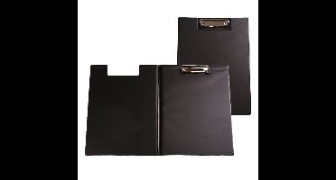 Documenten Clipboard met omslag - 2x - A4 formaat - Zwart - pvc - Klembord - Kantoor