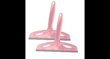 Douchewissers/raamwissers - 2 stuks - roze - 20 cm