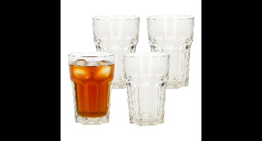 Drinkglazen set - 4 stuks - glas - 360 ml - water glazen - vaatwasser bestendig