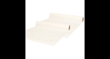 Duni tafelloper - 2x - papier - wit - 480 x 40 cm