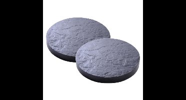 EDA plantentrolley/multiroller - 2x stuks - Kunststof - rond - met wieltjes - D30 cm