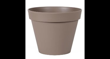 EDA Toscane Bloempot - kunststof - taupe - D40 x H32 cm - binnen- en buitenshuis