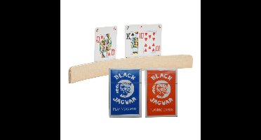 Engelhart Speelkaarten houder van hout - 35 cm - met een setje speelkaarten