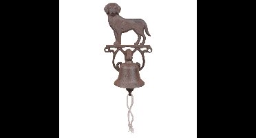 Esschert design Deurbel hond - gietijzer - L25 cm - vintage - klassieke deurbel