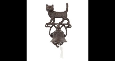 Esschert design Deurbel poes - gietijzer - L35 cm - vintage - klassieke deurbel