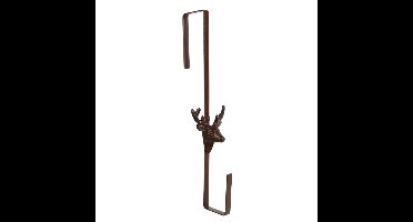 Esschert design Deurkranshanger - Hert - gietijzer - L35 cm - kerstkrans