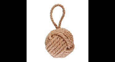Esschert design deurstopper knoop - 1.7 kilo - bruin - jute - 14 x 14 cm