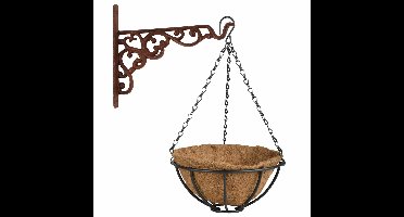 Esschert Design Hanging basket - 25 cm - metalen muurhaak en inleg