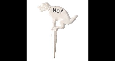 Esschert Design Hondenbordje - niet poepen - gietijzer - 33 cm