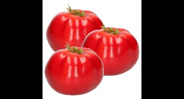 Esschert Design kunstfruit decofruit - 3x - tomaat/tomaten - ongeveer 6 cm - rood