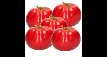 Esschert Design kunstfruit decofruit - 5x - tomaat/tomaten - ongeveer 6 cm - rood