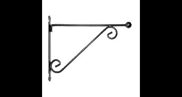 Esschert Design Muurhaak - met dubbele sierkrul - 39 x 31 cm - metaal - hanging basket