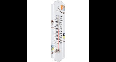 Esschert design thermometer Tuinvogel - voor binnen en buiten - 30 x 7 cm - Celsius/fahrenheit