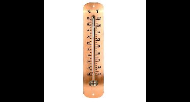 Esschert Desitn Thermometer - koperkleurig - 30 cm - RVS - voor tuin en buiten