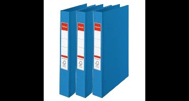 Esselte Ringband mappen/ordners - 3x - blauw - A4 - opbergen - kantoorartikelen