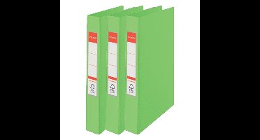 Esselte Ringband mappen/ordners - 3x - groen - A4 - opbergen - kantoorartikelen