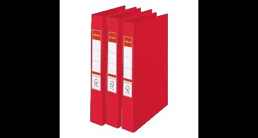 Esselte Ringband mappen/ordners - 3x - rood - A4 - opbergen - kantoorartikelen