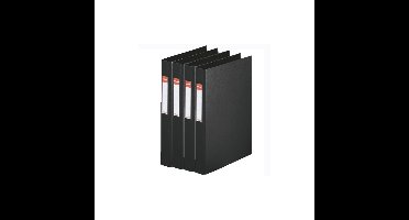 Esselte Ringband mappen/ordners - 4x - zwart - A4 - opbergen - kantoorartikelen
