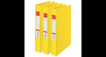 Esselte Ringband mappen/ordners - 5x - geel - A4 - opbergen - kantoorartikelen