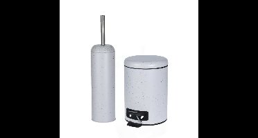 Excellent Houseware - Badkamer set - Pedaalemmer en toiletborstel