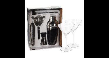 Excellent Houseware cocktails maken set 5-delig met 4x Martini glazen
