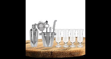Excellent Houseware cocktails maken set 6-delig met 8x Pina Colada glazen