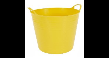 Excellent houseware Flexibele kuip / emmer - geel - 27 liter - kunststof - 42 x 35 cm