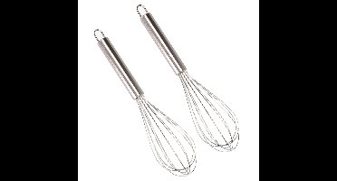 Excellent Houseware Keuken Garde klopper - 2x - RVS - 25 cm - Keukengerei - Mix Gardes