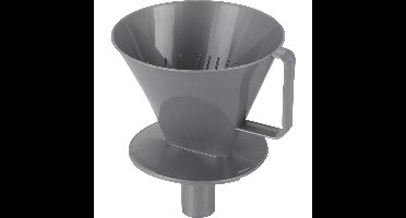 Excellent Houseware Koffie filter - maat 4 - grijs - kunststof - koffiefilterhouder - voor onderweg