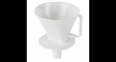 Excellent Houseware Koffie filter - maat 4 - wit - kunststof - koffiefilterhouder - voor onderweg