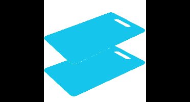 Excellent Houseware snijplank voor keuken/voedsel - 2x - blauw - kunststof - 38 x 28 cm