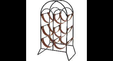 Excellent Houseware wijnflessen rek/wijnrek - 6 flessen - metaal