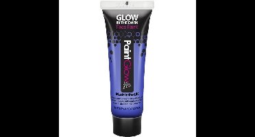 Face/Body paint - neon blauw/glow in the dark - 10 ml - schmink/make-up - waterbasis