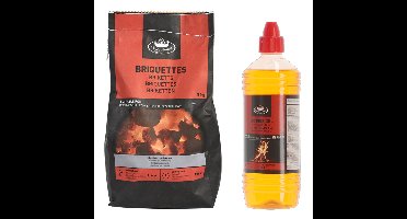 Fancy Flames BBQ aanmaakset - briketten - 3 kilo - met Bio aanmaakgel