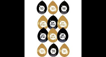 Feestartikelen verjaardag 90 jaar ballonnen leeftijd / happy birthday