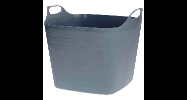 Flexibele kuip - 40L - kunststof - grijs - emmer - wasmand