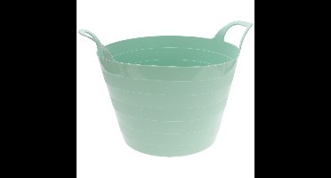 Flexibele wasmand - mintgroen - 30 liter - kunststof - 54 x 37 cm - met handvatten