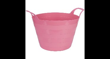 Flexibele wasmand - roze - 30 liter - kunststof - 54 x 37 cm - met handvatten