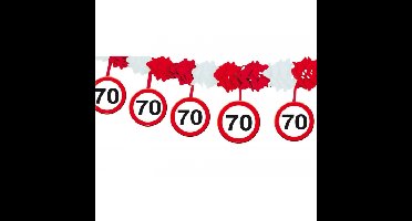 Folat 70 jaar Slinger - verkeersborden - verjaardag feest - 400 cm - versiering leeftijd