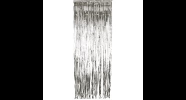 Folie deurgordijn versiering - zilver - 244 x 91 cm - glitter and glamour wanden